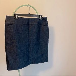 Jean stretch pencil skirt
